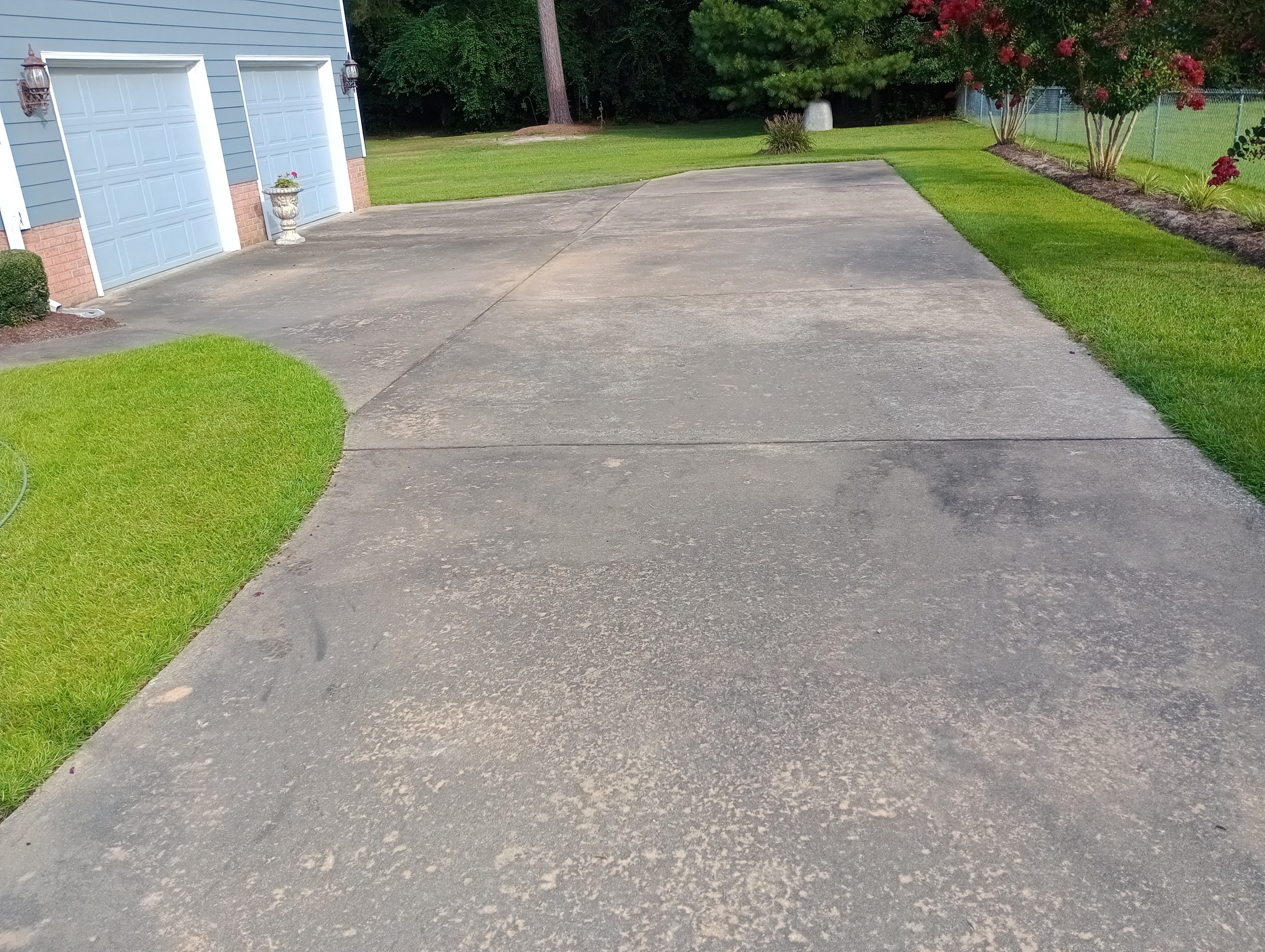 Walkway before pressure washing